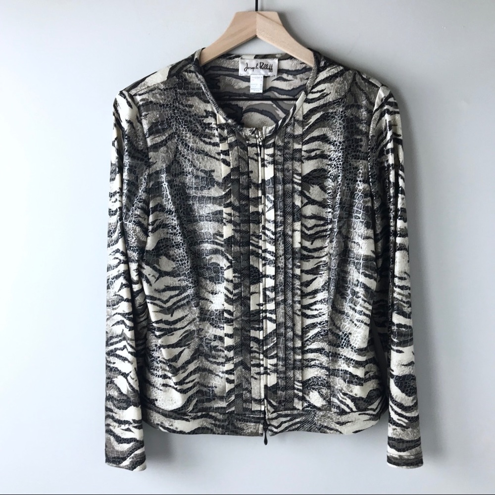Joseph Ribkoff snake skin jacket women's 10